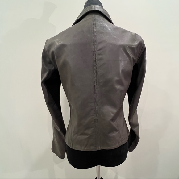 June Genuine Leather Jacket in Dark Olive | Size M - Picture 4 of 15